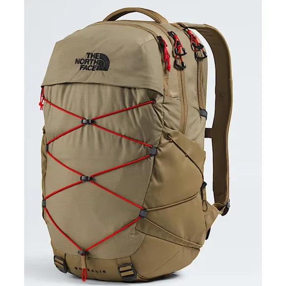 The North Face Borealis Backpack Cedar-Lava Red FlexVent Hiking Travel Pack - Picture 3 of 5
